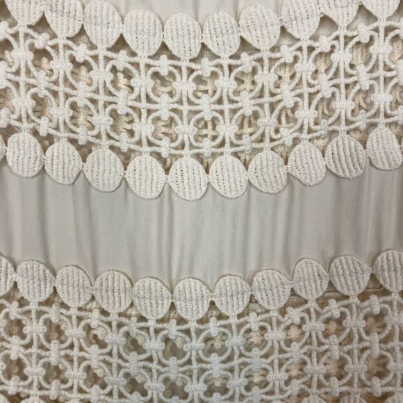 The Addison Story Anthropologie Silk & Cotton Crochet Women's Top - Picture 3 of 10